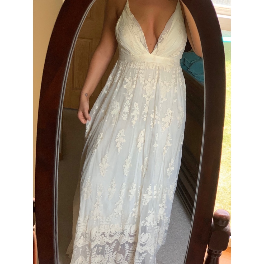 White long floral dress from Indian Boutique